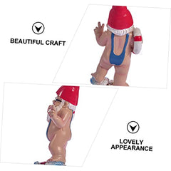 BESPORTBLE Garden Decor 3d Gnome Ornaments Resin Craft Outdoor Garden Gnomes Decorations
