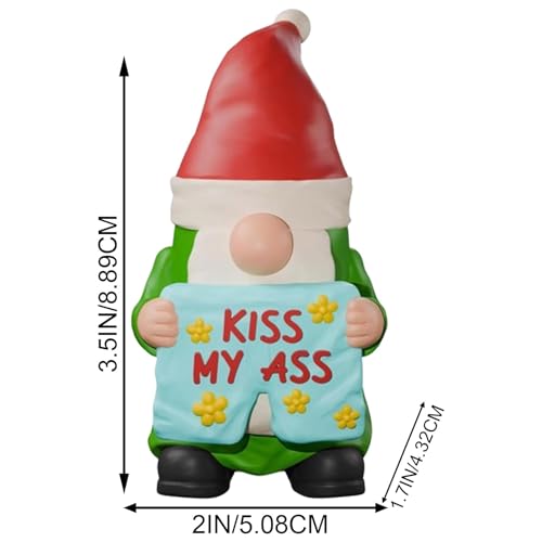 Gnomes Garden Decor, Cute Garden Decorations, 3.5 Inch Gnomes, Holiday Garden Gnomes, Festive Outdoor Decor, Charming Garden Gnomes for Enhancing Christmas Decorations