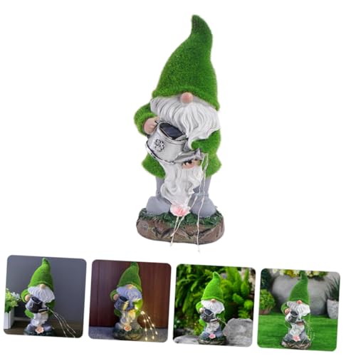 Ciieeo Solar Lawn Gnome Lamp Compact Gnome Statue for Garden Decor Energy Saving Solar Powered Light for Outdoor Use for Flower Beds Patios Present for Friends