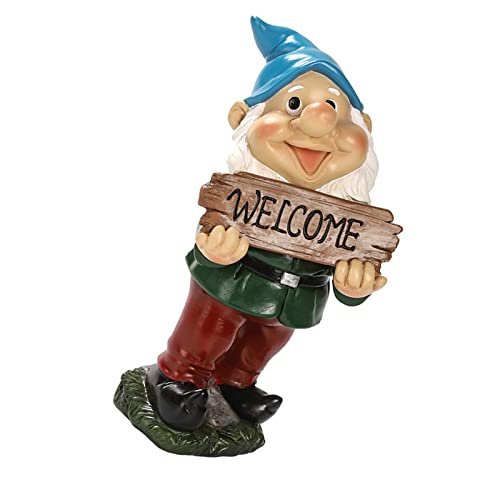 ereqeip Garden Gnomes Outdoor Funny | Lantern Dwarf Welcome Gnomes - Funny Garden Gnome Gifts Naughty Gnomes Garden Statue Yard Gnomes