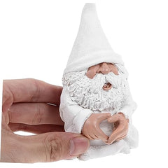 Happyyami Adorable Garden Gnome Statue Small Dwarf Figurine for Outdoor Decoration Hand-painted Resin Craft for Lawn Patio and Decor