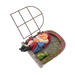 Toyvian 1Pc Old Man Garden Gnome Statue Pendant Funny Outdoor Tree Hanging Ornament for Courtyard Landscape Decor for Decoration and