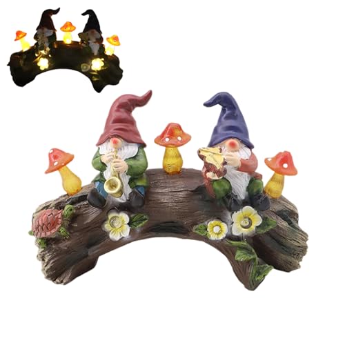 Gnome Garden Statue, Resin Garden Gnomes, Mushroom Solar Light, Miniature Figurines, Yard Art, Outdoor Patio Decor, Solar Light Decor, Lawn Ornaments, Statues, Garden Decorations