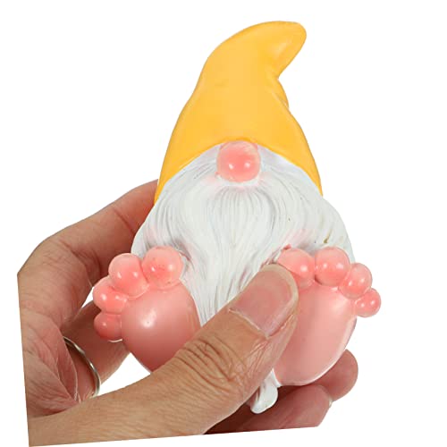 Ciieeo Naughty Garden Gnome Statue Large Feet Creative Resin Gnome Figurine for Outdoor Decor Unique Home Decoration for Garden Patio and Indoor Spaces