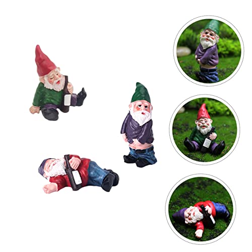 Cabilock Micro Landscape Dwarf Garden Decor Resin Miniature Gnomes for Garden Desk and Party Decorations