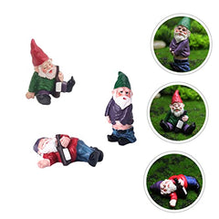 Cabilock Micro Landscape Dwarf Garden Decor Resin Miniature Gnomes for Garden Desk and Party Decorations