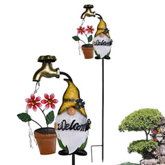 Gnome Solar Landscape Lights, Waterproof Outdoor Stake Lights, Solar-Powered Yard Lights, Christmas Garden Solar Decor, LED Twinkling Pathway Lights, Outdoor Solar Christmas Stakes