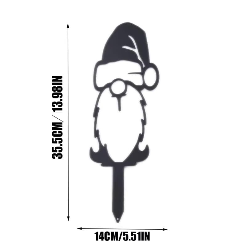 4pcs Metal Garden Gnomes Outdoor Funny Gnome Statues for Yard Art Large Size Decorative Garden Stakes