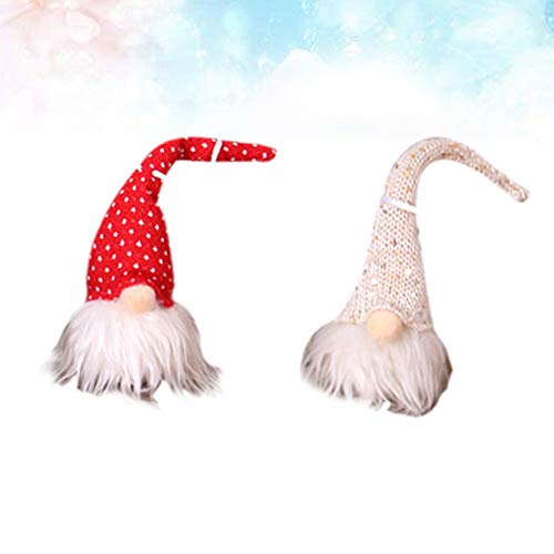 VALICLUD 2pcs christmas decorations indoor xmas hanging decor ornament christmas hanging swedish gnomes lighting plush swedish gnome doll plush gnomes glowing Gnome home decoration LED Tom