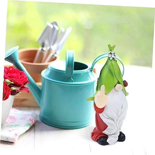 Happyyami Solar Garden Ornaments Garden Gnome Statue Solar Path Lights Outdoor Decor