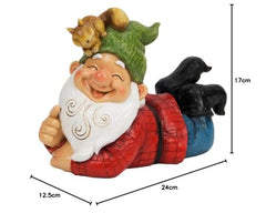 Country Living Garden Gnome with Squirrel