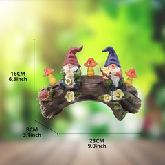 Gnome Garden Statue, Resin Garden Gnomes, Mushroom Solar Light, Miniature Figurines for Yard, Patio Lawn Decorations, Outdoor Gnome Statues, Solar-Powered Garden Decor, Cute Yard Ornaments, Lawn Art