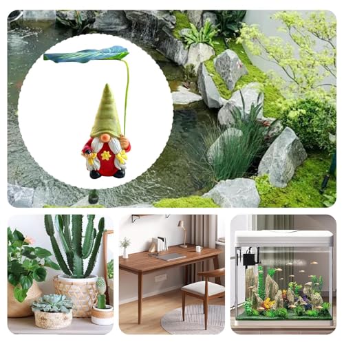 Gnome Garden Decor,Funny Garden Gnomes Outdoor | 6.5inch Resin Figurines Ornaments for Landscaping Pond Front Patio Beach Indoor Outside Porch Christmas Pool Flowerbed