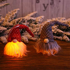 VALICLUD 2pcs christmas decorations indoor xmas hanging decor ornament christmas hanging swedish gnomes lighting plush swedish gnome doll plush gnomes glowing Gnome home decoration LED Tom
