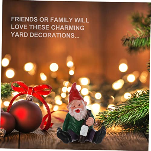 Cabilock Funny Resin Gnome Statue for Garden Decoration Whimsical Drunk Dwarf Ornament for Outdoor Lawn Patio and Miniature Landscapes Creative Home Decor