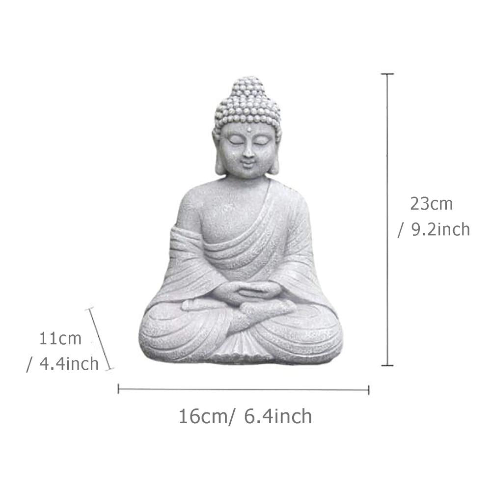 zenggp Garden Ornament Sitting Buddha Zen Outdoor Indoor Statue Resin Home Decor