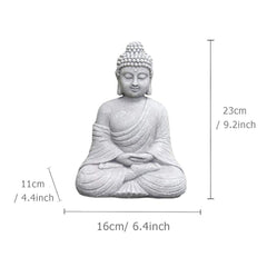 zenggp Garden Ornament Sitting Buddha Zen Outdoor Indoor Statue Resin Home Decor