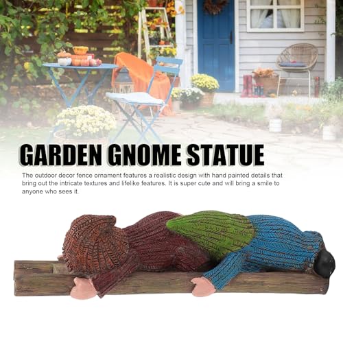 CDQL Garden Gnome Statue, Funny Gnome Figurine, Climbing Funny Gnome Garden Statue, Resins Ornament for Patio, Yard, Lawn, Porch