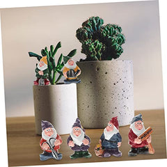 Cabilock Creative Resin Gnome Doll Set Unique Outdoor Garden Adornment Lifelike Dwarf Figurines for Home Patio and Lawn Decoration Resin Craftsmanship for Long-lasting Use