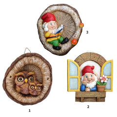 Storage Bag Outdoor Tree Faces Hanging Gnomes Decors For Yard And Garden Resin With Miniature Landscape Ornaments Owl Hanging Ornaments
