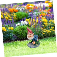 BESPORTBLE Water Decoration Resin Gnome Pipe Extender Gutter Ornament Cover for Garden