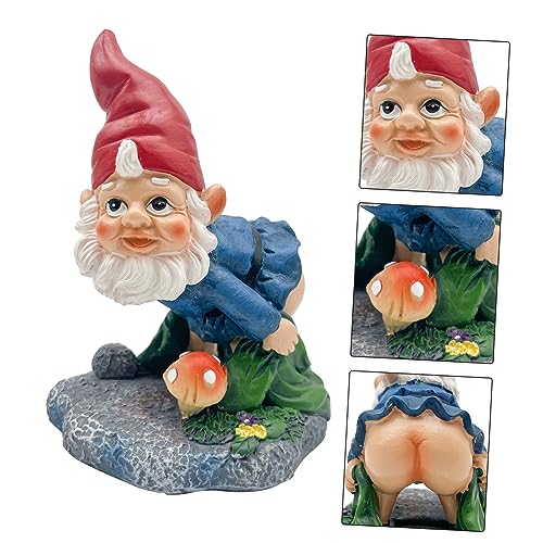 BESPORTBLE Water Decoration Resin Gnome Pipe Extender Gutter Ornament Cover for Garden