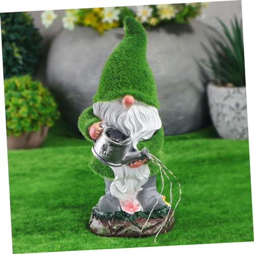 Ciieeo Solar Lawn Gnome Lamp Compact Gnome Statue for Garden Decor Energy Saving Solar Powered Light for Outdoor Use for Flower Beds Patios Present for Friends
