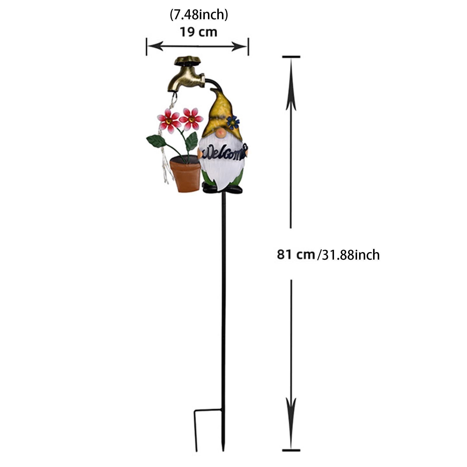 Zqkimzi Solar Landscape Lighting, Christmas Solar Lights, Outdoor Pathway Lights, Cartoon Gnome Solar Garden Stakes for Outdoor Christmas Decorations, Pathway Lighting, and Winter Yard Decor