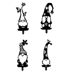 Ksikdeg Exquisite Garden Stake Outdoor Sculpture 4 Pieces Decorative Gnomes Ornament Neighbors