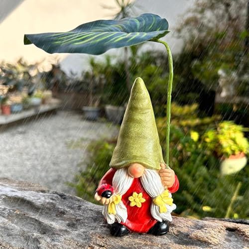 Gnome Garden Decor,Funny Garden Gnomes Outdoor | 6.5inch Resin Figurines Ornaments for Landscaping Pond Front Patio Beach Indoor Outside Porch Christmas Pool Flowerbed