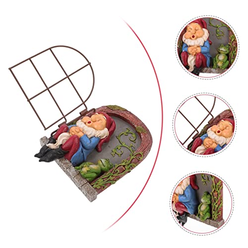 Toyvian 1Pc Old Man Garden Gnome Statue Pendant Funny Outdoor Tree Hanging Ornament for Courtyard Landscape Decor for Decoration and