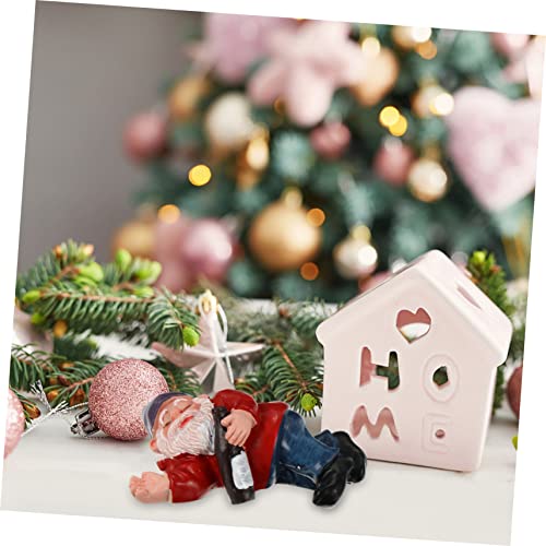 Cabilock 3pcs Dwarf Shaped Garden Gnome Statue Creative Resin Outdoor Adornment Funny Lawn Decoration for Garden and Landscape and Safe Ornament