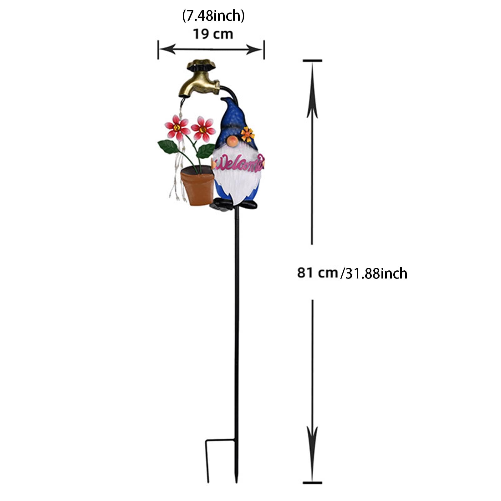Solar Stake Lights Outdoor, Cartoon Gnome Solar Garden Stakes, Waterproof LED Landscape Lighting, Twinkling Garden Decoration, Winter Christmas Yard Lights, Backyard Walkway Lighting, Decorative Solar