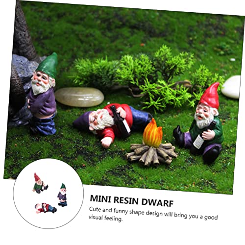 Cabilock Micro Landscape Dwarf Garden Decor Resin Miniature Gnomes for Garden Desk and Party Decorations
