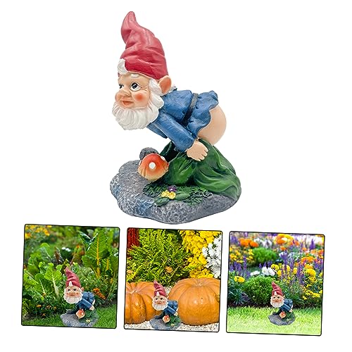 BESPORTBLE Water Decoration Resin Gnome Pipe Extender Gutter Ornament Cover for Garden