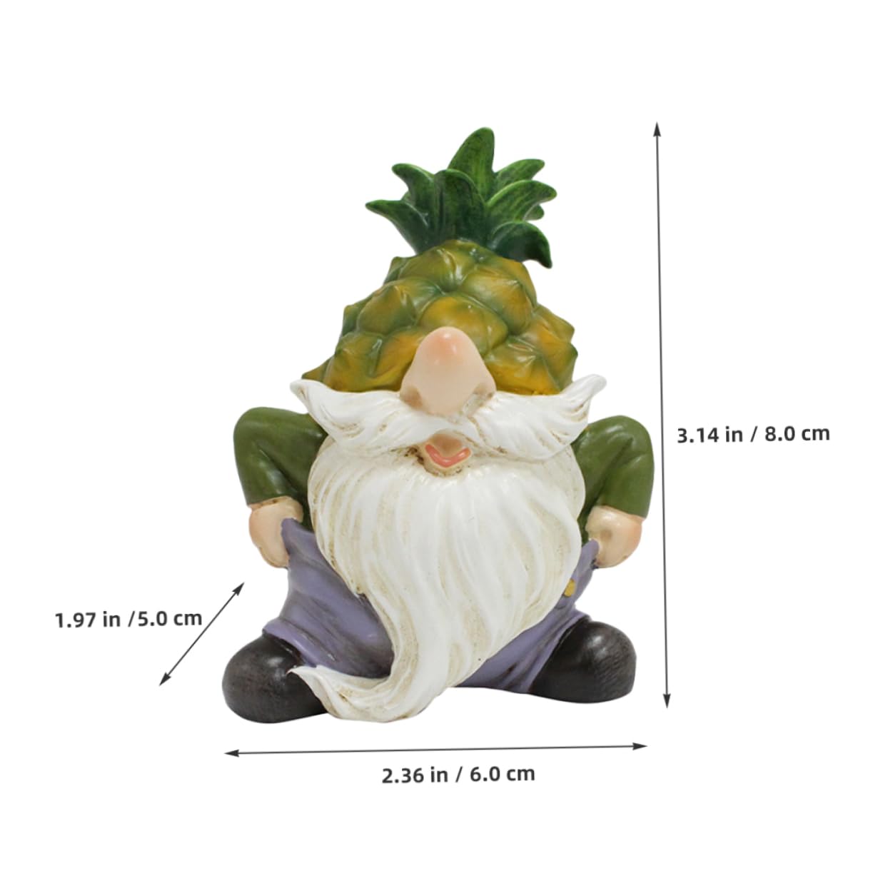 Happyyami Outdoor Gnome Ornaments Resin Craft Gnome Figurine Grandad Garden Ornaments