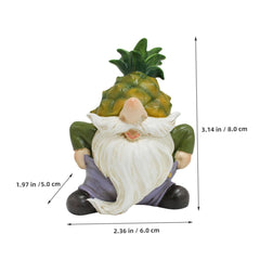 Happyyami Outdoor Gnome Ornaments Resin Craft Gnome Figurine Grandad Garden Ornaments