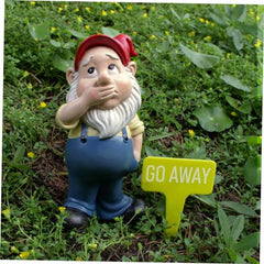 Happyyami 1set Garden Gnome Figurine Funny Resin Dwarf Statues for Outdoor Decoration Adorable Garden Supplies for Lawn and Patio Creative Landscape Art Decor