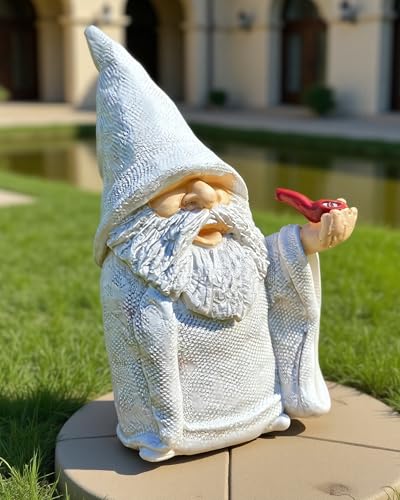 YYDGZG Funny Gnomes, 5.9in Pipe Naughty Gnomes Garden Statue Decor for Home Outdoor Patio Lawn Yard Halloween Housewarming Easter Gift (Statue C)