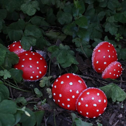 Mellshy Luminous Mushroom Garden Decorations Resin Mushroom Tree Hugger Glow in The Dark Mushroom Yard Decor for Outdoor Fairy Garden Micro Landscape Flower Pot Tree Decor