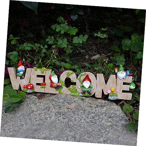 Happyyami Figurine Cute Outdoor Garden Decor for Patio and Lifelike Gnome Statue for Home Decoration and Creative Design for Welcoming Guests
