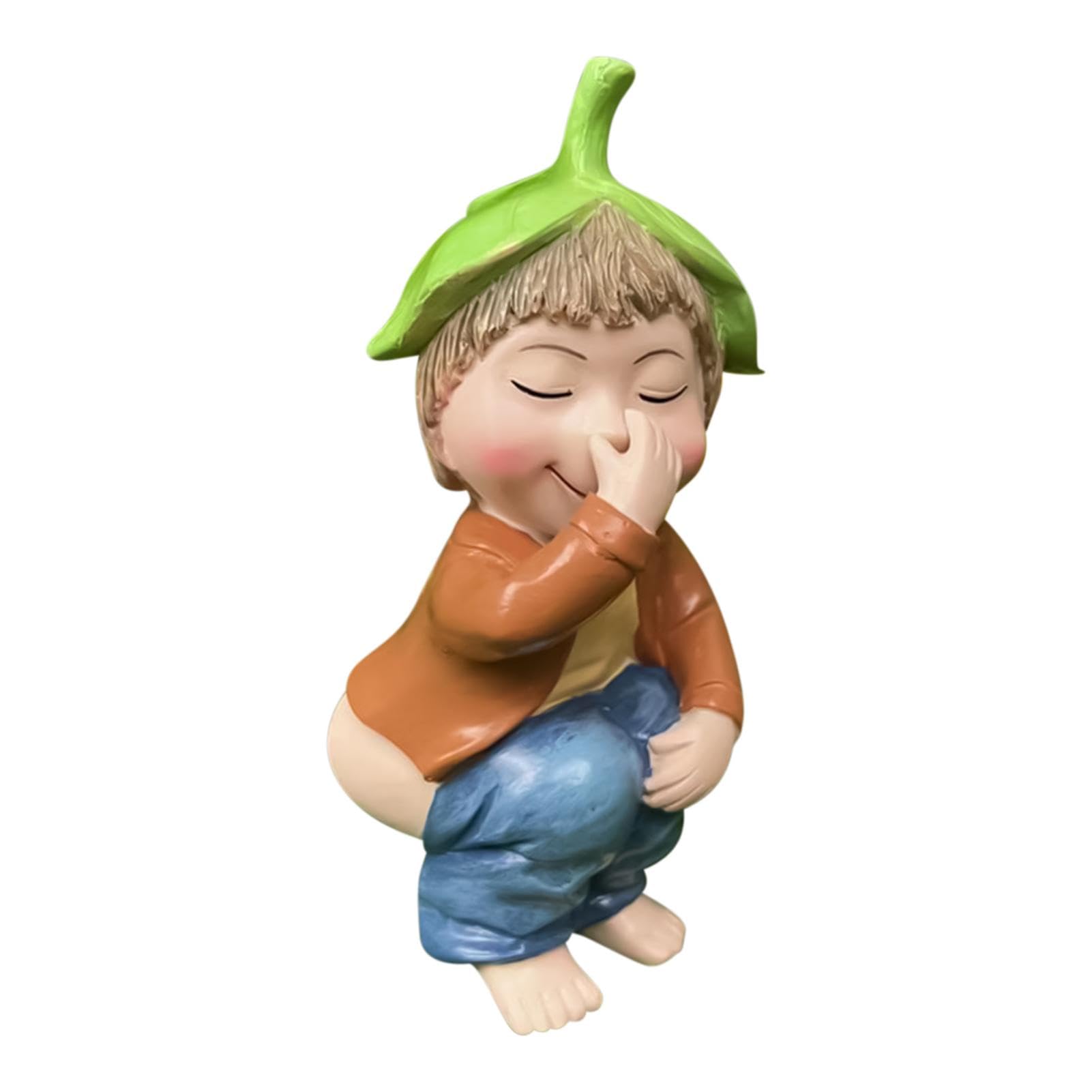 Pooping Garden Gnome,Hilarious Lawn Decoration - Naughty Funny Outdoor Statue, Pooping Peeing Gnome Statue, Naughty Funny Toilet Gnome Statue for Home, Garden