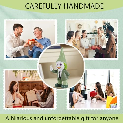 LRNIOT Middle Finger Gnomes Horror Decor Garden Statue Garden Gnome Middle Finger Gifts Funny Gifts for Home and Office 5.5"