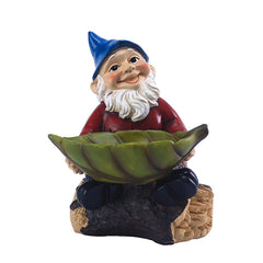 Gnome Birdfeeder Statue Garden Lawn Porch Outdoor Balcony Household Decoration Garden Gnome Statues Outdoor