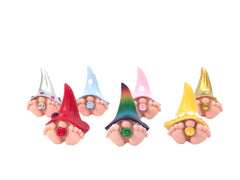 GlitZGlam Miniature Baby Girl Gnome “Chloe” – the Baby Gnome with the Pink Polka Dot Hat for the Fairy Garden