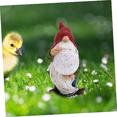 Happyyami 1pc Delicate Solar Gnome Light Charming Gnome Figurine for Garden Solar-powered Outdoor Illumination Create Romantic Atmosphere Your