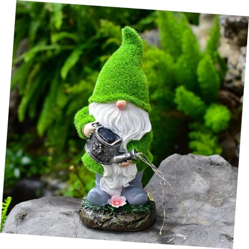 Cabilock Solar Powered Gnome Lamp Decorative Garden Gnome Ornament Resin Solar Light for Outdoor Lawn Creative Decor for Garden Parties and Events