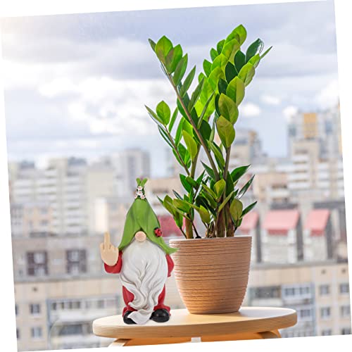 Toyvian Garden Gnome Statue Solar Light Outdoor Decoration Creative Gnome Figurine with LED Illumination for Unique Garden Ornaments for Lawn Patio Backyard Decor