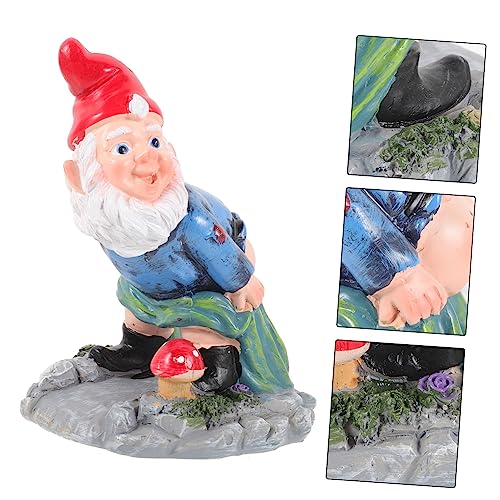 BESPORTBLE Gnome Yard Ornament Funny Elf Statue Gnome Garden for outside for Decor Window Cabinet Desk