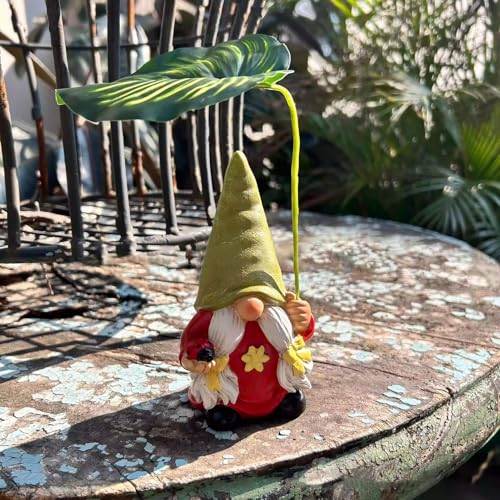 Gnome Garden Decor,Funny Garden Gnomes Outdoor | 6.5inch Resin Figurines Ornaments for Landscaping Pond Front Patio Beach Indoor Outside Porch Christmas Pool Flowerbed